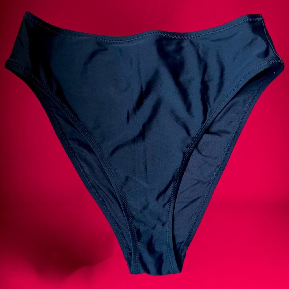 Forever 21 Super High Cut Bikini Bottoms Black Women's Large Witchy Gothy Fairy